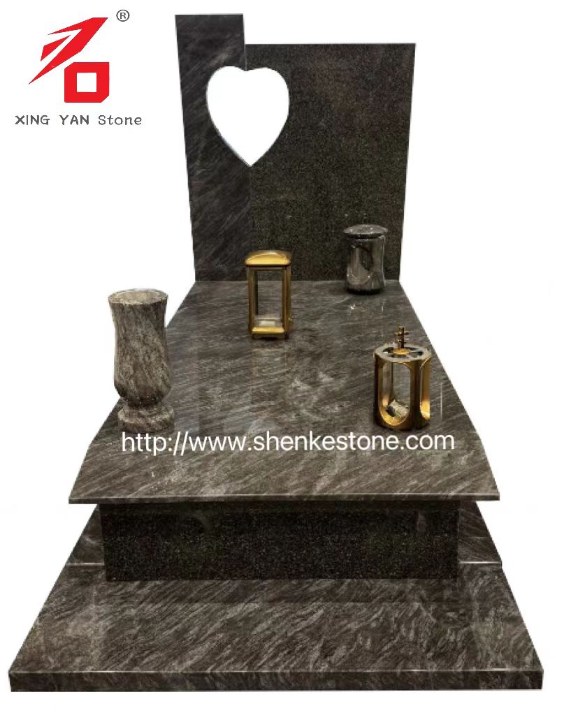 Monumen Pengebumian Granite Blue Orion (dengan pasu)