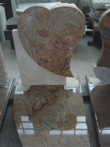 China Xingyan Jantung Berbentuk Warna Art Sukan Tombstone