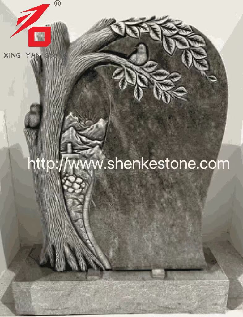 China Xingyan - Tree Shadow Ukiran Art Tombstone