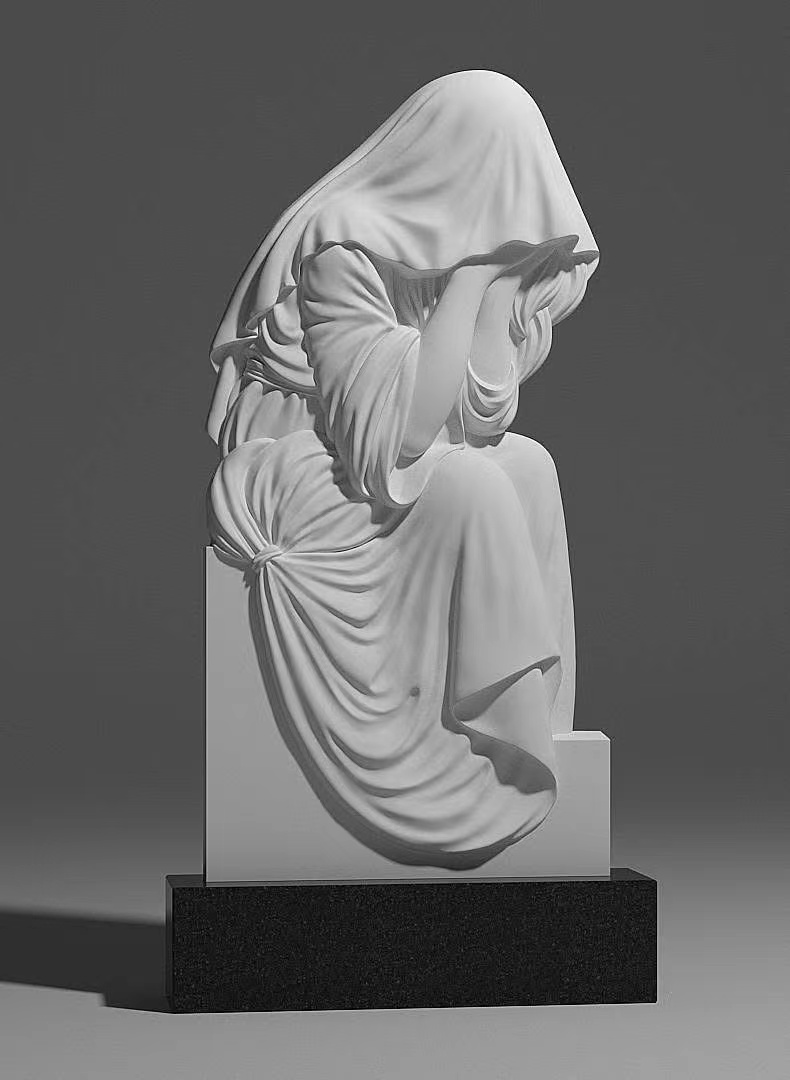 Gaya Rusia Cina Rusia Berkabung Madonna Tema Art Tombstone