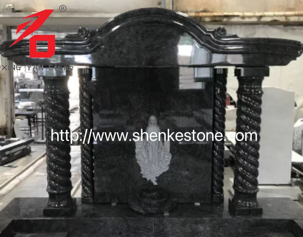 Reka bentuk Ireland Bahama Blue Granite Angel Monument